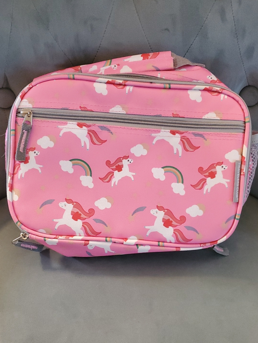 Pink Unicorn Kids Lunch Bag with Rainbow & Unicorns